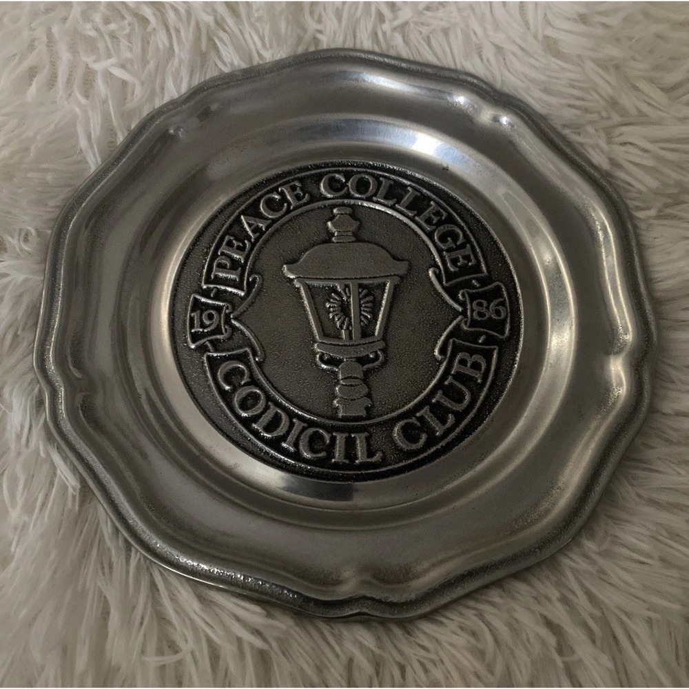Vintage Peace College Codicil Club Commemorative Catchall / Trinket Dish